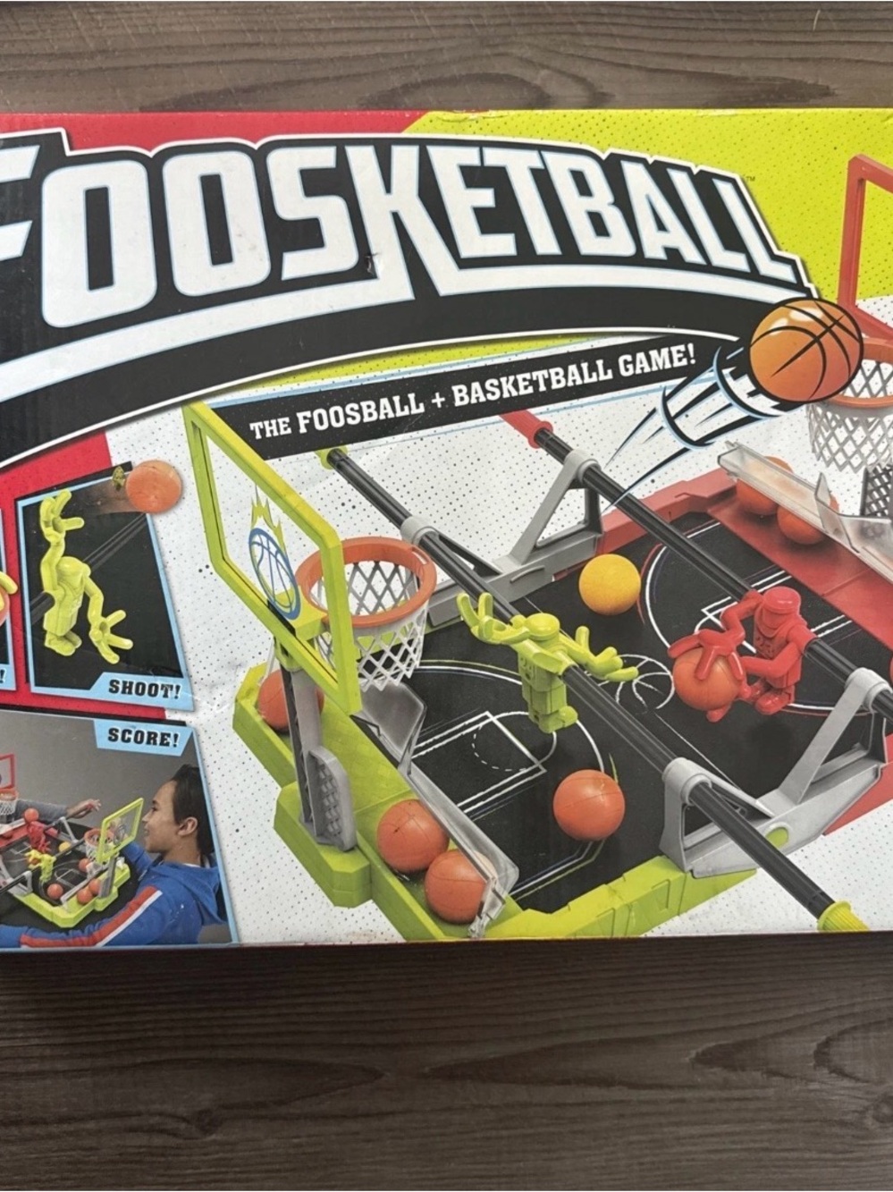 Foosketball Tabletop Game - Green & Orange